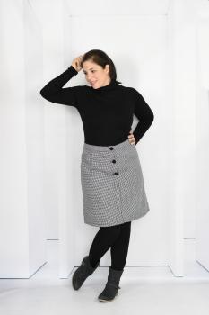 Nähbeispiel Knopfrock lillesol women Nr. 40